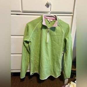 Bobby Jones Clover Green and Pink Pullover size L